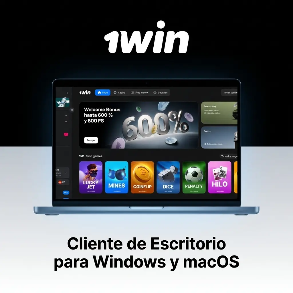 Acceso a 1win desde navegador en PC Windows y macOS sin necesidad de descargar aplicación