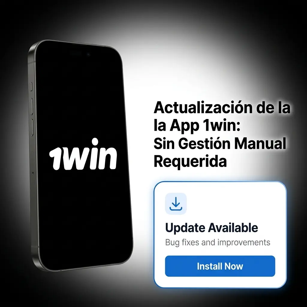 App 1win PWA actualizándose automáticamente en navegador, sin descargas ni gestión manual de versiones requerida