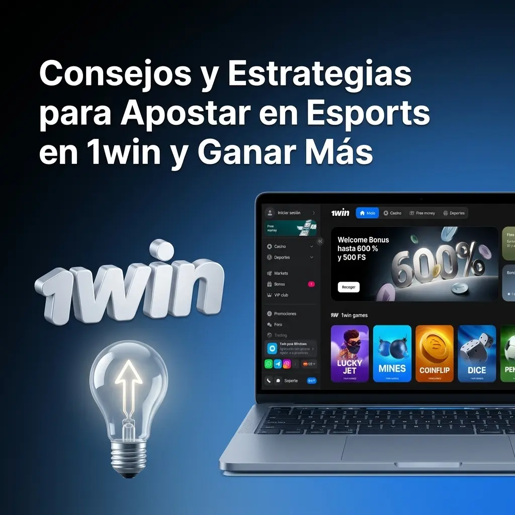 Consejos y estrategias para apostar en esports en 1win: bankroll, cuotas, apuestas en vivo y más.